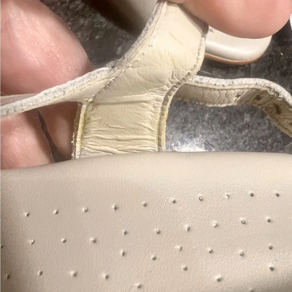 SAS Caress Tri Pad Comfort Slingback Bone Leather Sandals Sz 9.5
